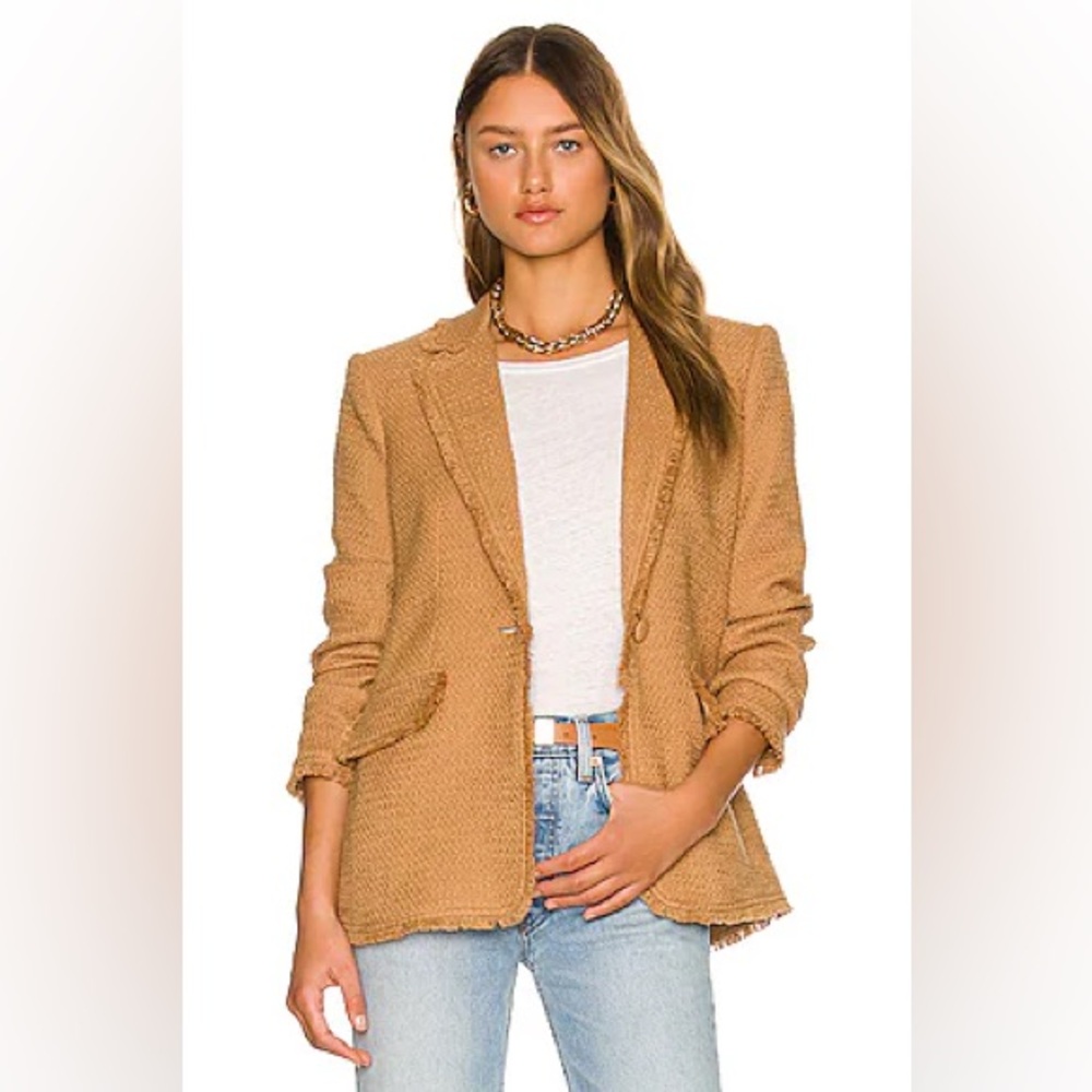 Cinq à Sept Camel Textured Blazer